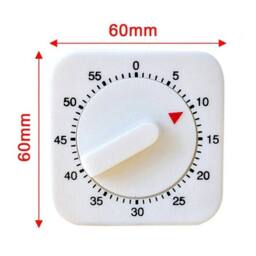 FLAVORA 2PCS Egg Square Shaped Kitchen Cooking Timer in White - Size: 0.6m2 - thumbnail 2