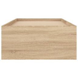 Berkfield Home Bed Frame Sonoma Oak 75x190 cm Small Single in Brown - thumbnail 6