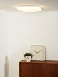 Lucide 'OTIS' Non Dimmable Stylish Decorative Indoor LED Flush Ceiling Light in White - thumbnail 2