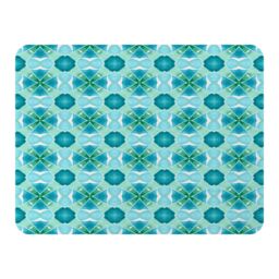 Benjamin Tate Design Green Cool Boho Chic Summer Blanket in Natural - Size: 120 cm x 150 cm - thumbnail 1