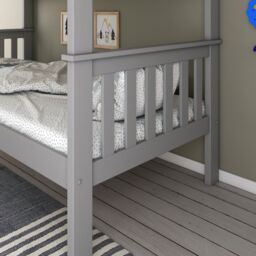 Bedmaster Carra Wooden Single Bunk Bed With Orthopaedic Mattresses in Grey - thumbnail 3