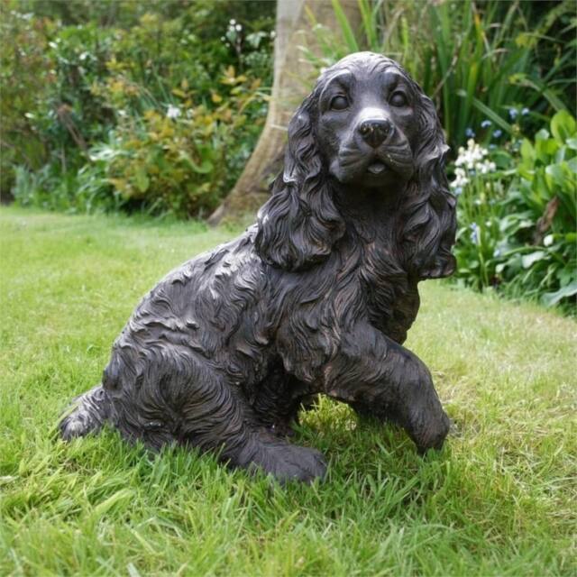Havendro Cocker Spaniel Dog Statue Resin Garden Ornament in Brown - Size: 0.6m2 - image 1