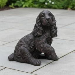 Havendro Cocker Spaniel Dog Statue Resin Garden Ornament in Brown - Size: 0.6m2 - thumbnail 5