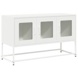 Berkfield Home TV Cabinet White 100.5x39x60.5 cm Cold-rolled Steel - thumbnail 3