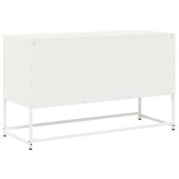 Berkfield Home TV Cabinet White 100.5x39x60.5 cm Cold-rolled Steel - thumbnail 8