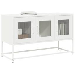 Berkfield Home TV Cabinet White 100.5x39x60.5 cm Cold-rolled Steel - thumbnail 2