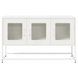 Berkfield Home TV Cabinet White 100.5x39x60.5 cm Cold-rolled Steel - thumbnail 5
