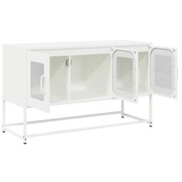 Berkfield Home TV Cabinet White 100.5x39x60.5 cm Cold-rolled Steel - thumbnail 7