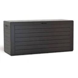 Hinsinc brown 140L Tool Storage Box Wood Design Plastic Chest With Lid