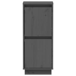 Berkfield Home Sideboards 2 pcs Grey 31.5x34x75 cm Solid Wood Pine - thumbnail 5