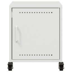 Berkfield Home Bedside Cabinet White 36x39x43.5 cm Steel - thumbnail 6