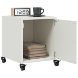 Berkfield Home Bedside Cabinet White 36x39x43.5 cm Steel - thumbnail 5