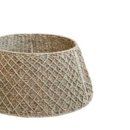 Ivyline Seagrass Round Foldable Wicker & White Tree Skirt D60cm - Size: Medium - thumbnail 3