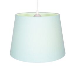 Happy Homewares Traditional Linen Fabric Drum Shade for Pendant & Lampshade in Duck Egg Blue - Size: 10 inches - thumbnail 2