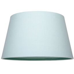 Happy Homewares Traditional Linen Fabric Drum Shade for Pendant & Lampshade in Duck Egg Blue - Size: 10 inches - thumbnail 3