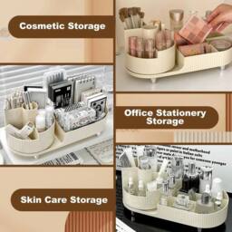 Kelvenix Cosmetic Storage Box Lipstick Brush Holders in Cream - thumbnail 4