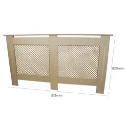 Monstershop Radiator Cover MDF Unfinished 1515mm in Light Brown - thumbnail 5