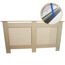 Monstershop Radiator Cover MDF Unfinished 1515mm in Light Brown - thumbnail 2