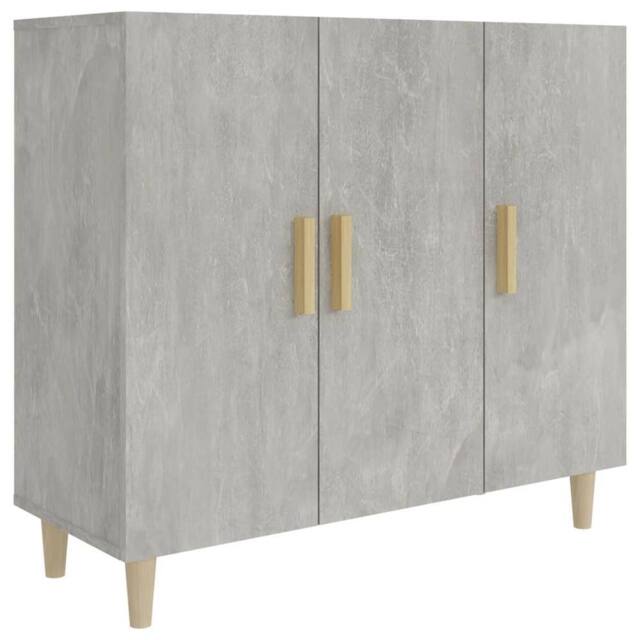 Berkfield Home Sideboard Concrete Grey 90x34x80 cm Engineered Wood - Size: 90 x 34 x 80 cm - image 1