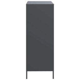 Berkfield Home Highboard Anthracite 68x39x101.5 cm Steel in Black - thumbnail 6