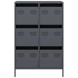 Berkfield Home Highboard Anthracite 68x39x101.5 cm Steel in Black - thumbnail 5