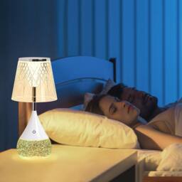 Harper Living RGB Table Lamp, Water Base 7-Colour Changing, Touch Control Mood Light in White - thumbnail 1