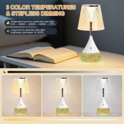 Harper Living RGB Table Lamp, Water Base 7-Colour Changing, Touch Control Mood Light in White - thumbnail 5
