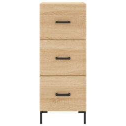 Berkfield Home Highboard Sonoma Oak 34.5x34x180 cm Engineered Wood in Brown - thumbnail 6