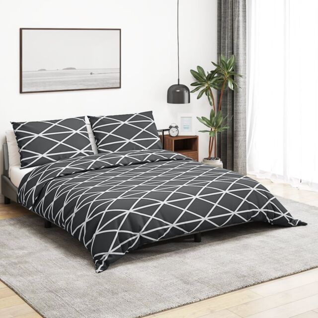 Berkfield Home Duvet Cover Set Grey 200x200 cm Cotton - image 1