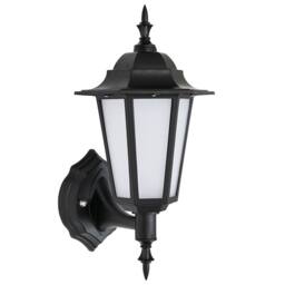 Netlighting Evesham Integrated LED 1 Light Outdoor Wall Lantern Matt Black Textured Frosted IP44 - thumbnail 2