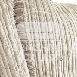 Furnishings For Less UK Delta Large Fabric 3 Seater Sofa With Padded Arms Jumbo Cord in Cream - thumbnail 4