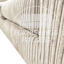 Furnishings For Less UK Delta Large Fabric 3 Seater Sofa With Padded Arms Jumbo Cord in Cream - thumbnail 5