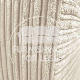 Furnishings For Less UK Delta Large Fabric 3 Seater Sofa With Padded Arms Jumbo Cord in Cream - thumbnail 3