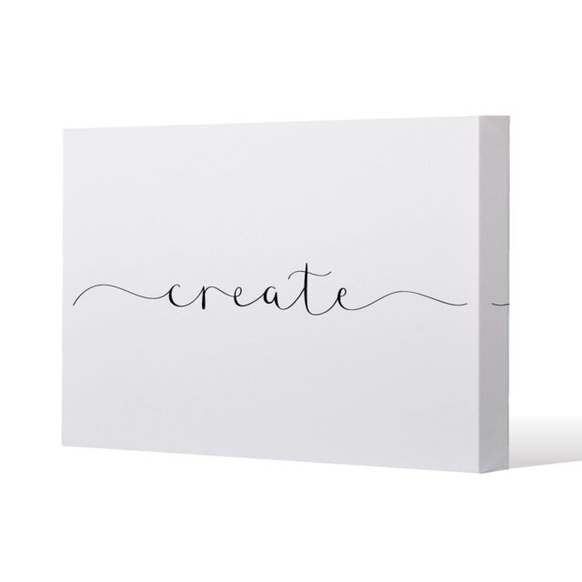 Benjamin Tate Design Text Create (Canvas Print) / 61 x 91 x 4cm in Natural - Size: 61 x 91 x 4 cm - image 1