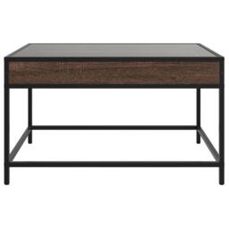 Berkfield Home Coffee Table with Infinity LED Brown Oak 70x50x41 cm - Size: 70 x 50 x 41 cm - thumbnail 6