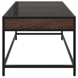 Berkfield Home Coffee Table with Infinity LED Brown Oak 70x50x41 cm - Size: 70 x 50 x 41 cm - thumbnail 7