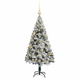 Berkfield Home Artificial Christmas Tree with 150 LEDs with Stand Green 120 cm - thumbnail 3
