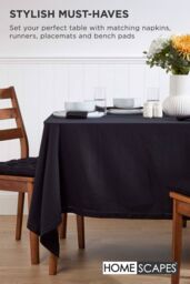 Homescapes Seat Pad Luxury 100% Cotton Indoor Outdoor Garden Cushion, Button Tie, 40cm in Black - thumbnail 7