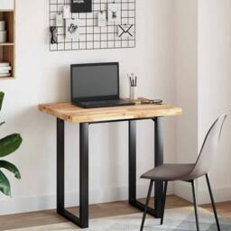 Berkfield Home Table Top Rectangular 100x60x4 cm Solid Wood Acacia in Brown - Size: 100 x 60 x 4 cm - thumbnail 3