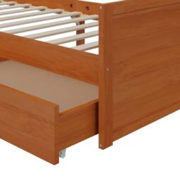 Berkfield Home Bed Frame with Drawers Honey Brown Solid Wood Pine 90x200 cm - thumbnail 7