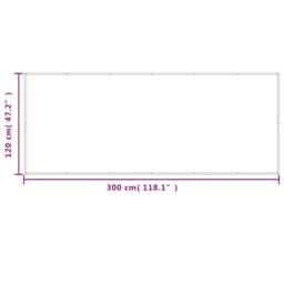 Berkfield Home Balcony Screen Sand 120x300 cm 100% Polyester Oxford in Yellow - thumbnail 6