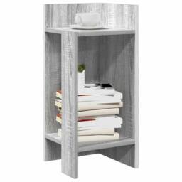 Berkfield Home Side Tables 2 pcs with Shelf Grey Sonoma 25.5x27x60 cm - thumbnail 2