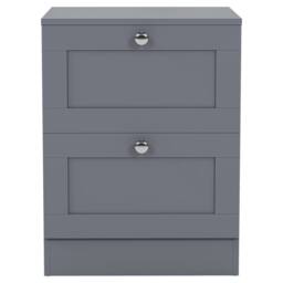 Home Discount Vida Designs Altino 3Pc Bedroom Set(2Dr Bedside, 5Dr Chest, Wardrobe) in Grey - thumbnail 6