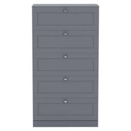 Home Discount Vida Designs Altino 3Pc Bedroom Set(2Dr Bedside, 5Dr Chest, Wardrobe) in Grey - thumbnail 7