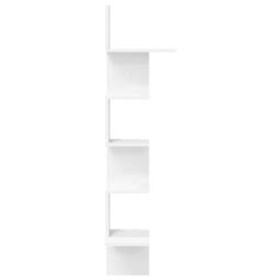Berkfield Home Wall Corner Shelf White 32x32x127, 5 cm Engineered Wood - thumbnail 5