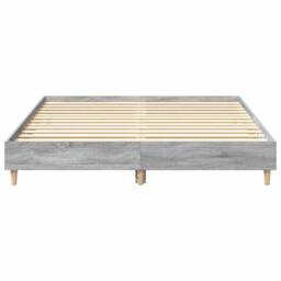 Berkfield Home Durable Bed Frame No Mattress Grey Sonoma 140x200 cm Engineered Wood - thumbnail 5