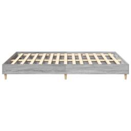 Berkfield Home Durable Bed Frame No Mattress Grey Sonoma 140x200 cm Engineered Wood - thumbnail 6