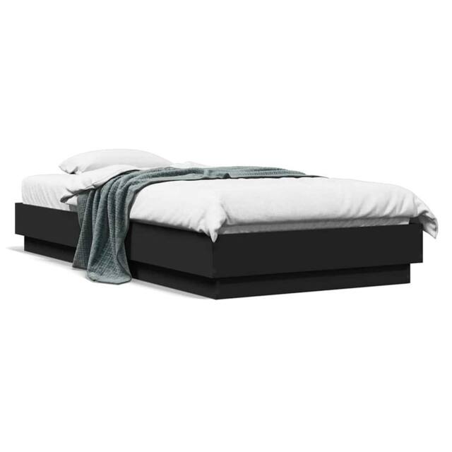 Berkfield Home Bed Frame without Mattress Black 90x190 cm Single Engineered Wood - image 1