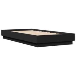 Berkfield Home Bed Frame without Mattress Black 90x190 cm Single Engineered Wood - thumbnail 3
