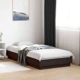 Berkfield Home Bed Frame without Mattress Black 90x190 cm Single Engineered Wood - thumbnail 2